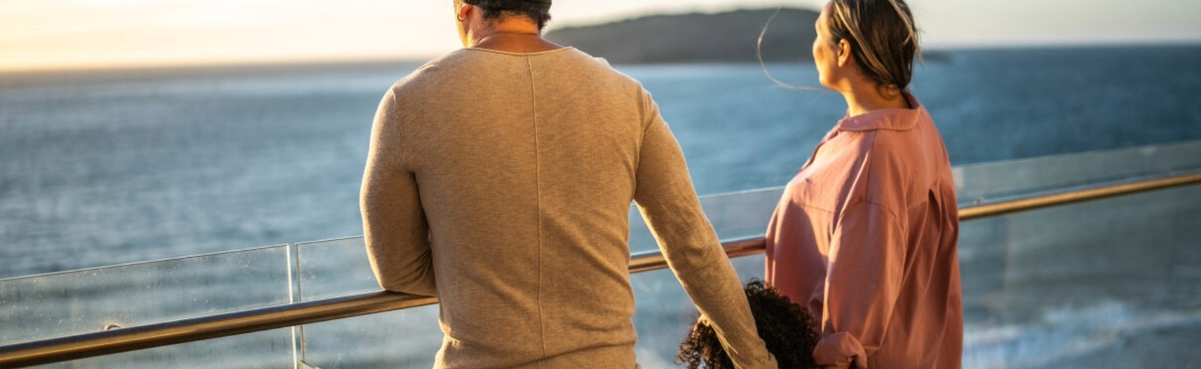 a family on a cruise ship