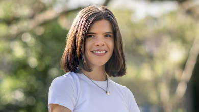 Woman smiling