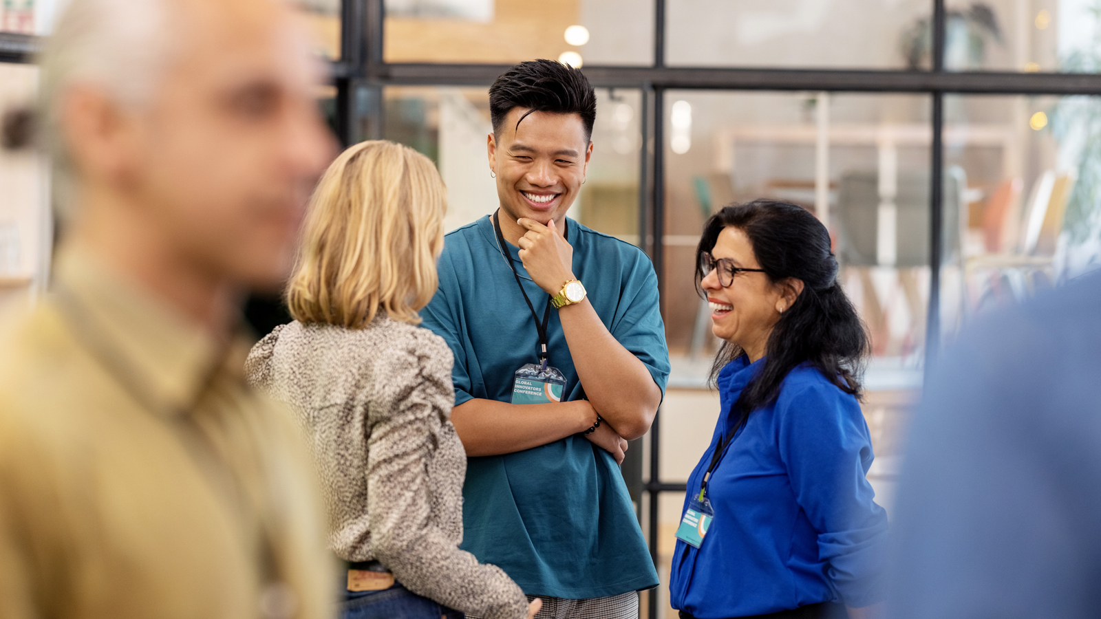 people discuss in the office