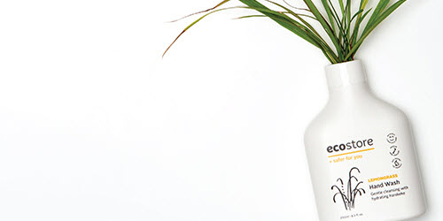 ecostore - Southern Cross member offer An ecostore bottle with a plant growing out of the top