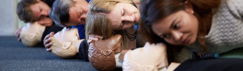 St John image People in a first aid class